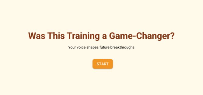 Training Feedback Survey