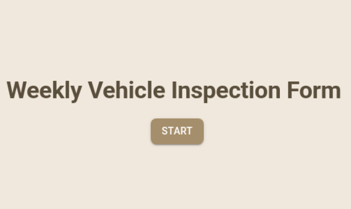 Weekly Vehicle Inspection Form