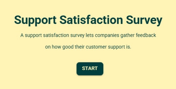 Support Satisfaction Survey