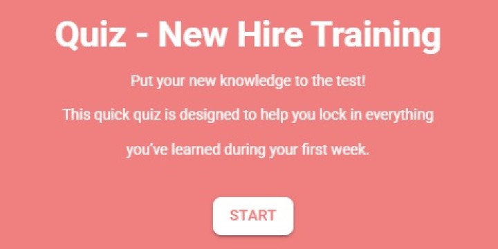 New Hire Training Quiz