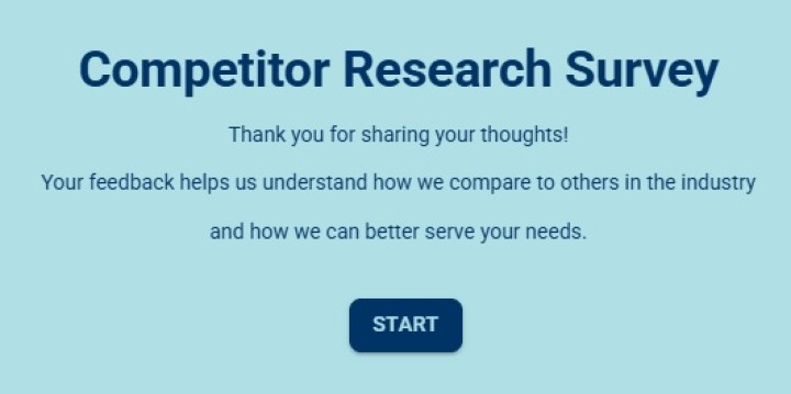 Competitor Research Survey