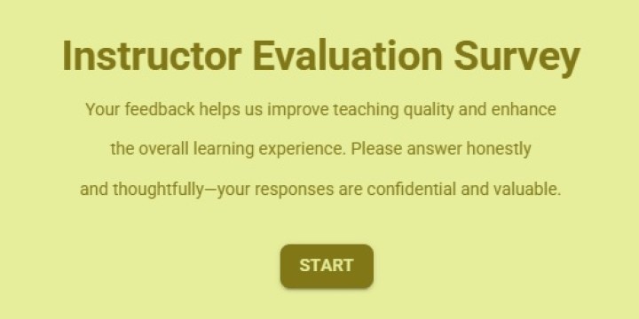 University Instructor Evaluation Survey Template