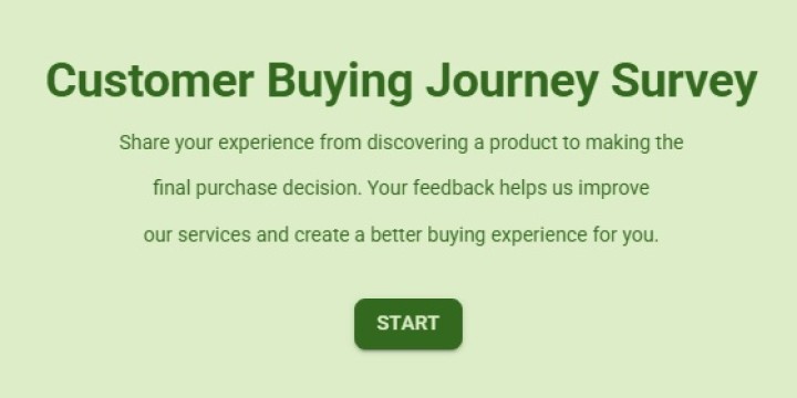Customer Buying Journey Survey Template