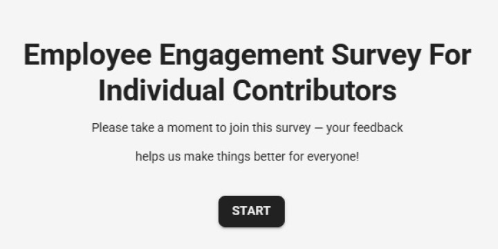 Employee Engagement Survey Template For Individual Contributors