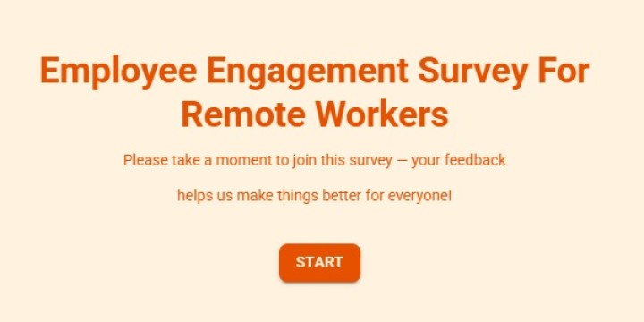 Employee Engagement Survey Template For Remote Workers
