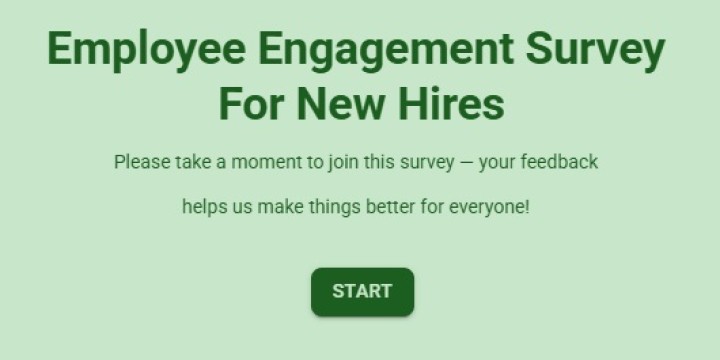 Employee Engagement Survey Template For New Hires