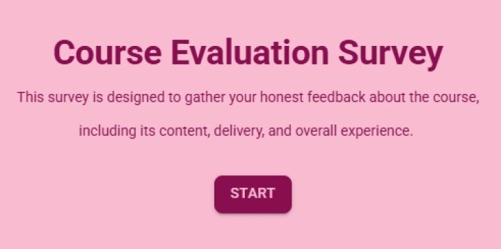 Course Evaluation Survey Template