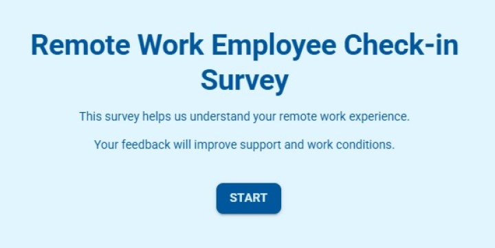 Remote Work Check-In Survey Template