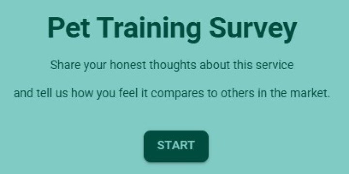 Pet Training Survey Template