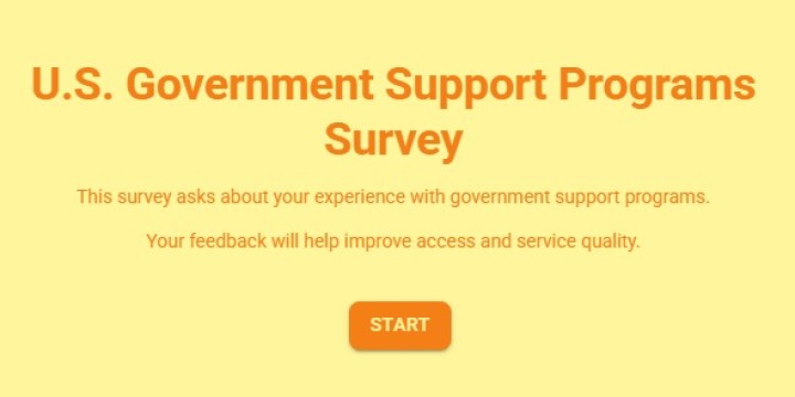 U.S. Government Support Programs Survey Template