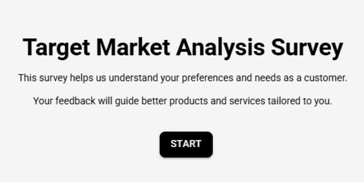 Target Market Analysis Survey Template