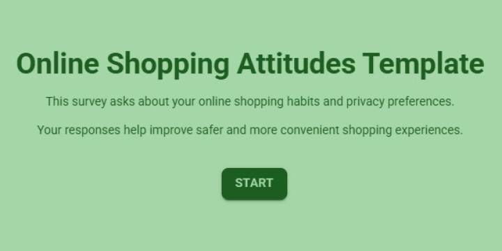 Online Shopping Attitudes Survey Template